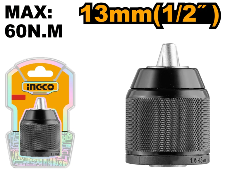 Mandril Metalico Para Impacto Super Ingco - 13mm(1/2") Max:60N.m - Kc13201