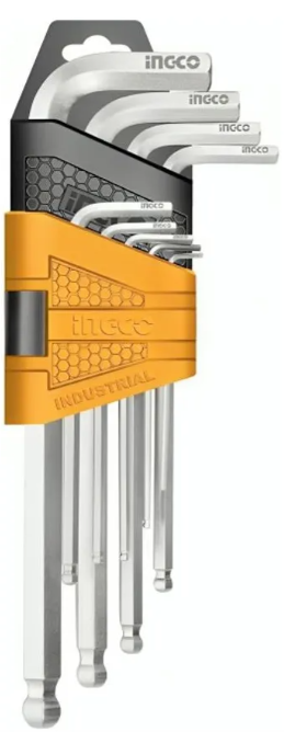 Llave Hexagonal Super Ingco - 9 Pcs 1,5-10Mm Bola - Industrial - Hhk12091