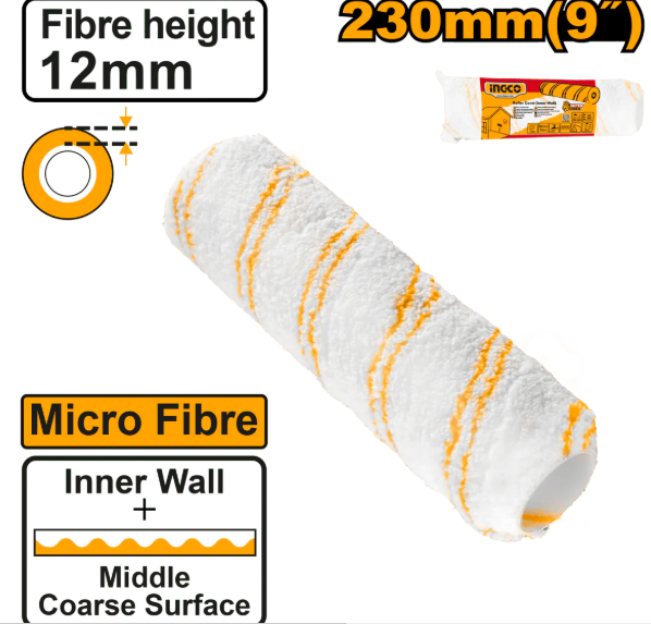 Rodillo Micro Fibra 230mm(9") (pared interior) S/Mango Ingco - Hrc3323012