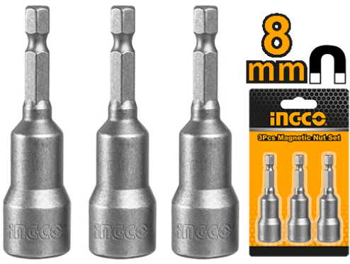 Bocallave Magnetica 8Mm (Set X 3Pcs) X 1/4 - Amn0831