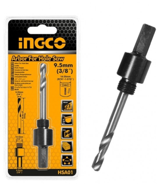 Mecha Para Sierra Copa Super Ingco - 3/8" Hex (14Mm A 30Mm) - Hsa01