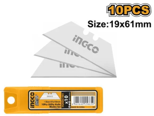 Repuesto Cutter Ingco - Hoja Trapezoidal 19X61Mm - Hukb61001