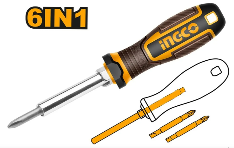 Destornillador Set 6 En 1 - Industrial - Akisd0608