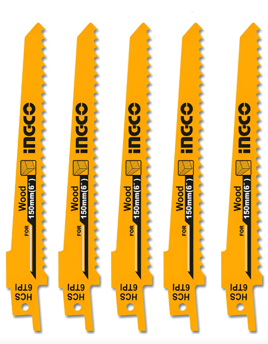 Hoja Sierra Sable Para Madera 150mm(6") (Blister x 5 Und) - Rsb611d