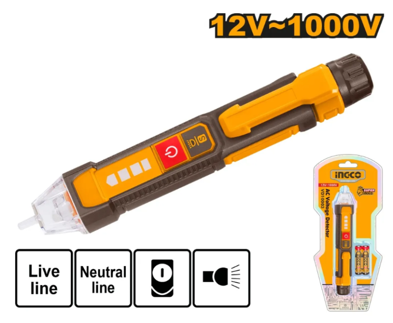 Tester Voltaje Super Ingco - AC 12V-1000V - Vd100091
