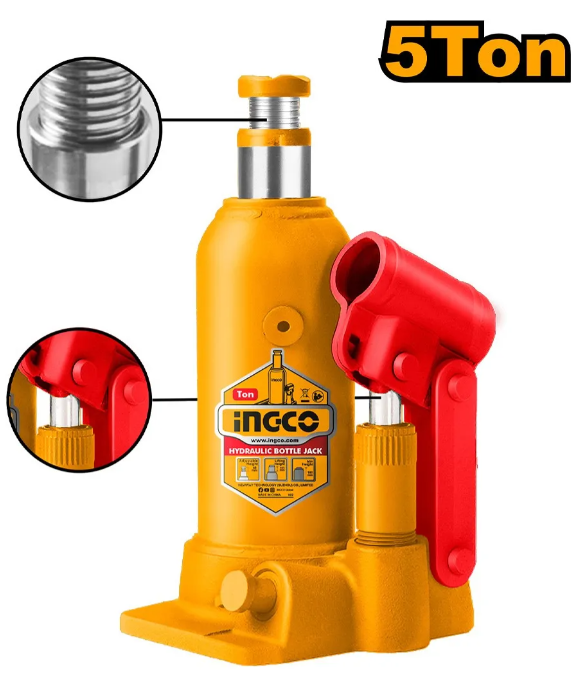 Gato Hidráulico Tipo Botella 5Ton Super Ingco - Hbj504