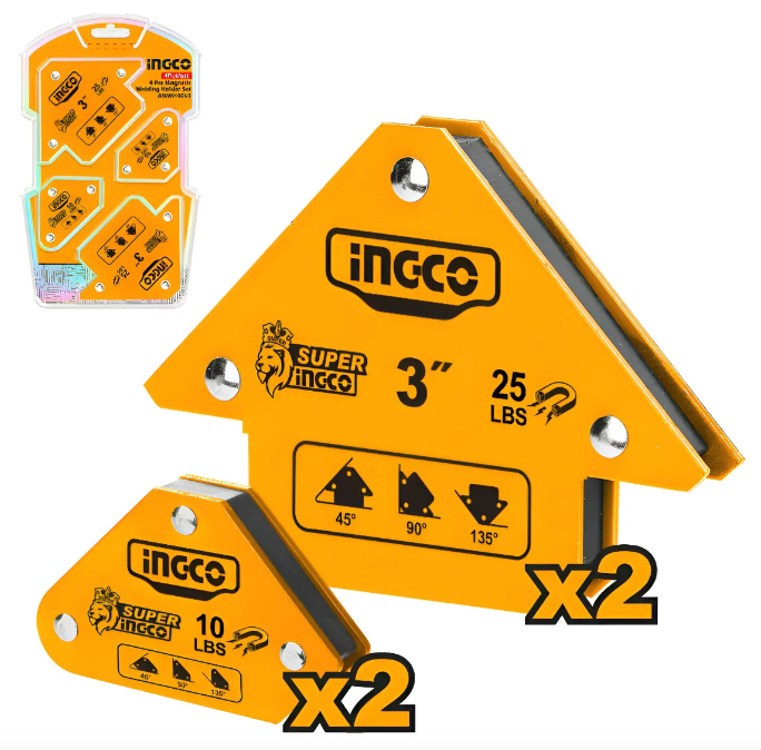Escuadra Magnetica Super Ingco - Setx4 - 2 Modelos C/Blister - Amwh4062