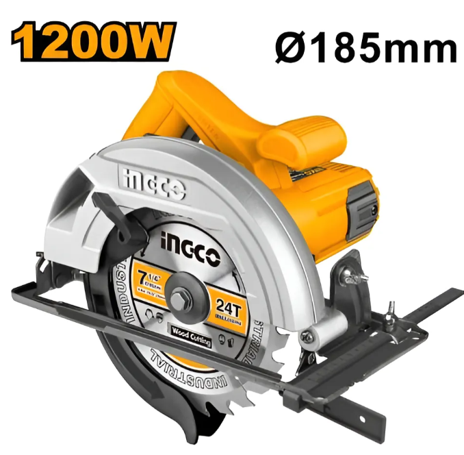 Sierra Circular Super Ingco 185Mm(7-1/4") - 1200W 220-240V C/Cable C/Carton - Cs18578-4