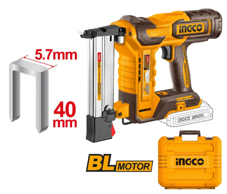 Clavadora P/Grampas Super Ingco - P20S 40Mm S/Bateria C/Maletin - Ccsnli6005