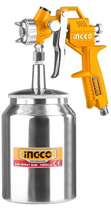Pistola Pintar Super Ingco - Succion Tacho Metalico 1000Cc - Asg3101