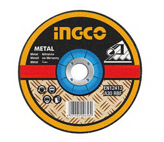Disco Corte Abrasivo Metal Centro Deprimido Super Ingco - 115x3.0x22.2mm - Mcd301151