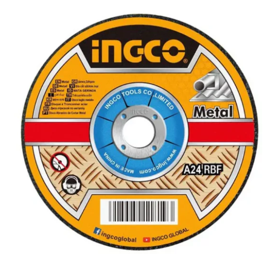 Disco Corte Abrasivo Metal Centro Plano Super Ingco - 115x1.0x22.2mm - MCD101151