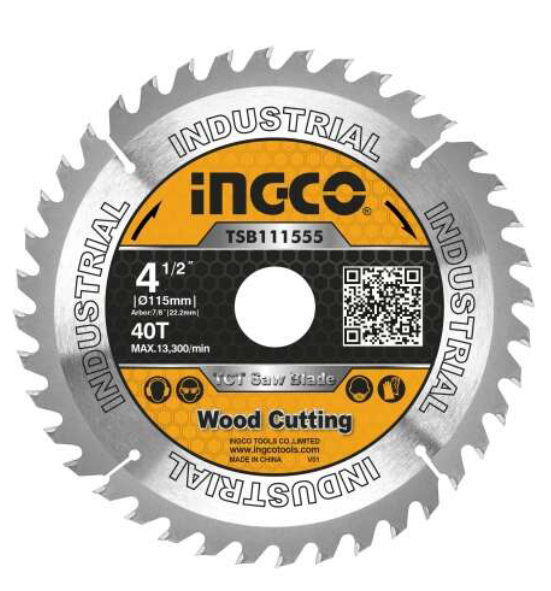Disco Sierra Diente Widia Super Ingco - 115mm(4 1/2") 40 Dientes - TSB111555