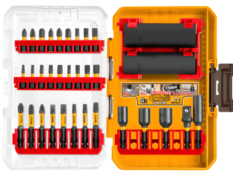 Set Puntas + Bocallave de Impacto x33Pcs P/Taladro Impacto Super Ingco - Akdl63306 IG-AKDL63306