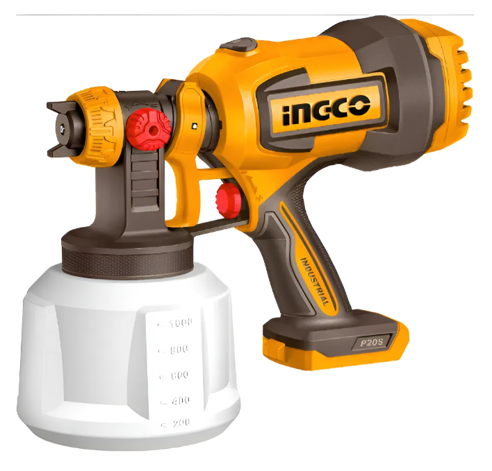 Pistola De Pintar Ingco - P20S 800Ml/min Brushless Succion S/Bateria C/Carton - Csgli2004