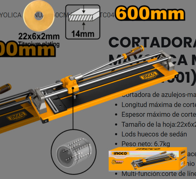 Cortadora De Ceramico Ingco - 600mm - HTC04601