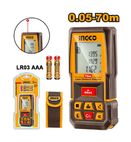 Metro Laser - Super Ingco - 0.05-70M + Estuche - HLDD0708