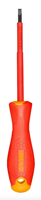 Destornillador Dielectrico Plano Ingco Sl5.5X125Mm - Industrial - Hisd815125