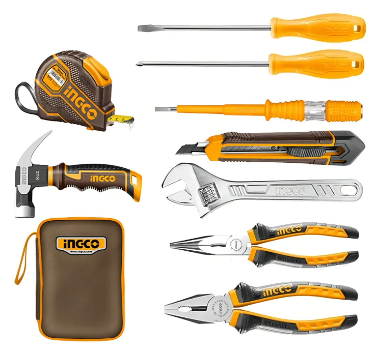 Set Herramientas De Mano 9 Pcs + Estuche portatil - Hkth20809