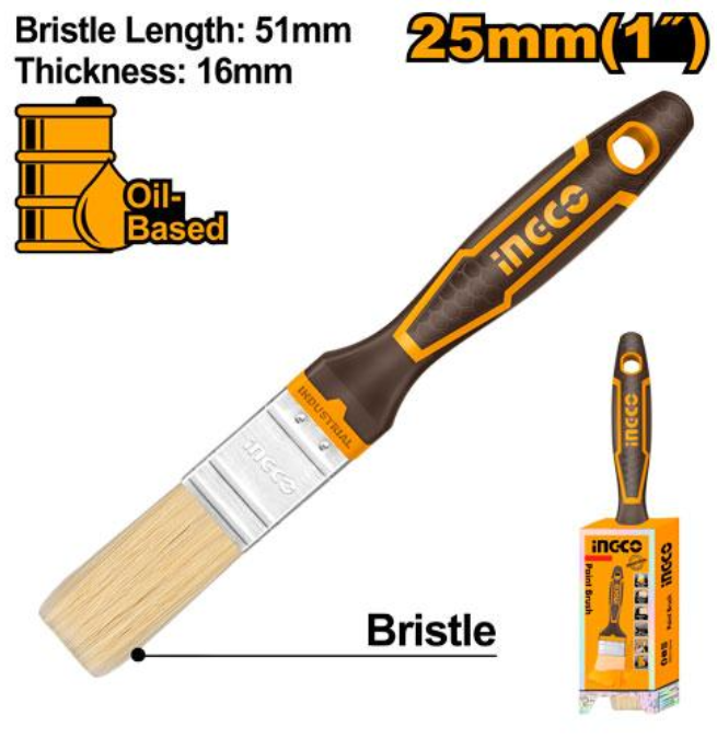 Pincel Profesional V1 25mm(1") Ingco - Chptb8701