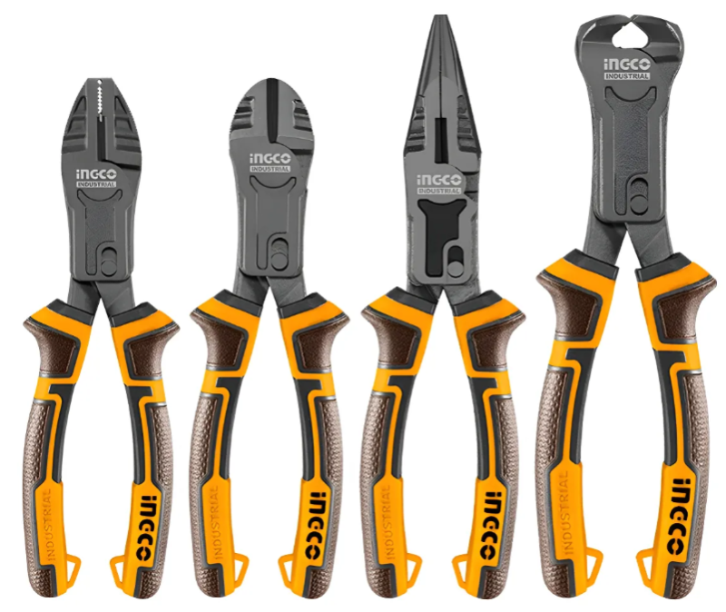 Set Pinzas y Alicates Compuestas 4 Pcs - Super Ingco - Energy Saving 65% - Hkcps5841