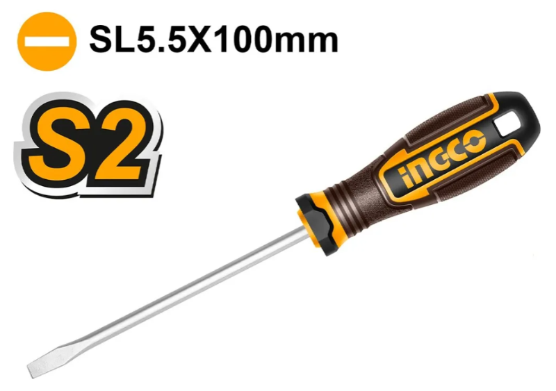 Destornillador Plano Super Ingco - Sl5.5X100Mm - Industrial - Hsdsl5100