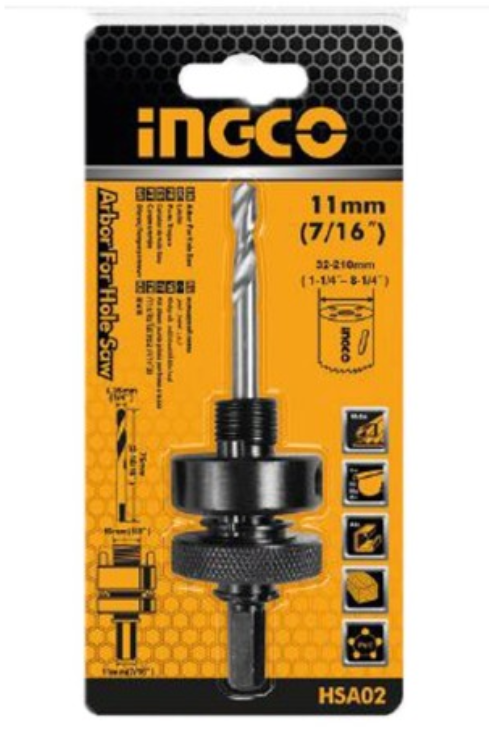 Mecha Para Sierra Copa Super Ingco - 7/16" Hex (32Mm A 210Mm)-Hsa02