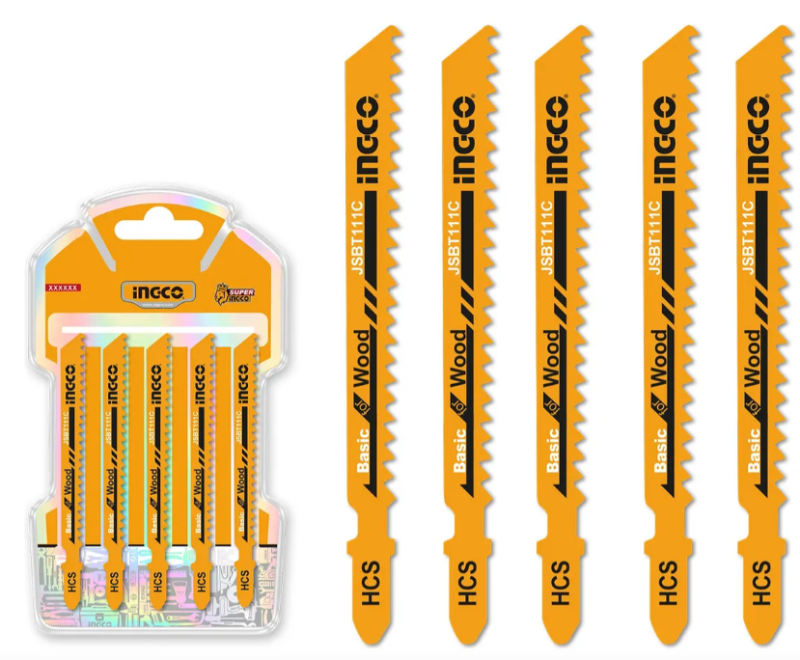 Hoja Sierra Para Caladora Super Ingco - Blisterx5 74Mm 8Tpi Madera - Jsbt111C