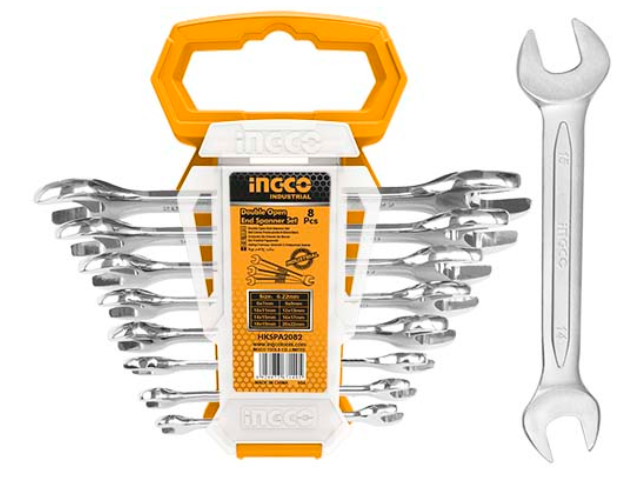 Set Llave Combinada Doble Boca 8 Pcs - 6-22mm - HKSPA2088