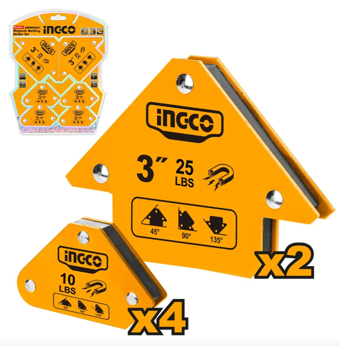 Escuadra Magnetica Super Ingco - Setx6 - 2 Modelos C/Blister - Amwh6001