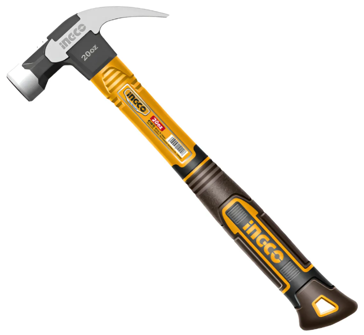 Martillo Galponero Super Ingco - Magnetico 20Oz- 560G M/Fibra - HCH81020
