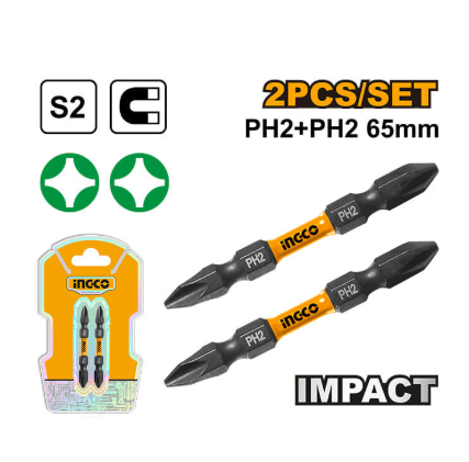 Punta Taladro Magneticas Ph2+Ph2 X 65Mm Blister X2 Industrial - SDBIM72PH265