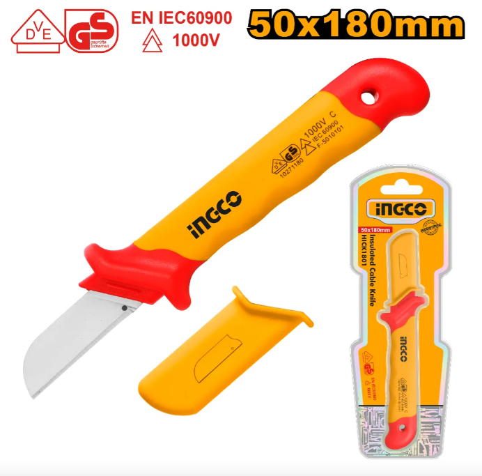 Cuchillo Dielectrico Para Cable Super Ingco - 50x180mm - Hick1801