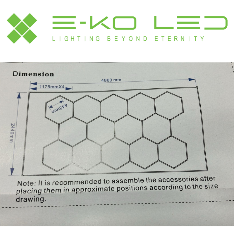 14 LED HEXAGON 6000K