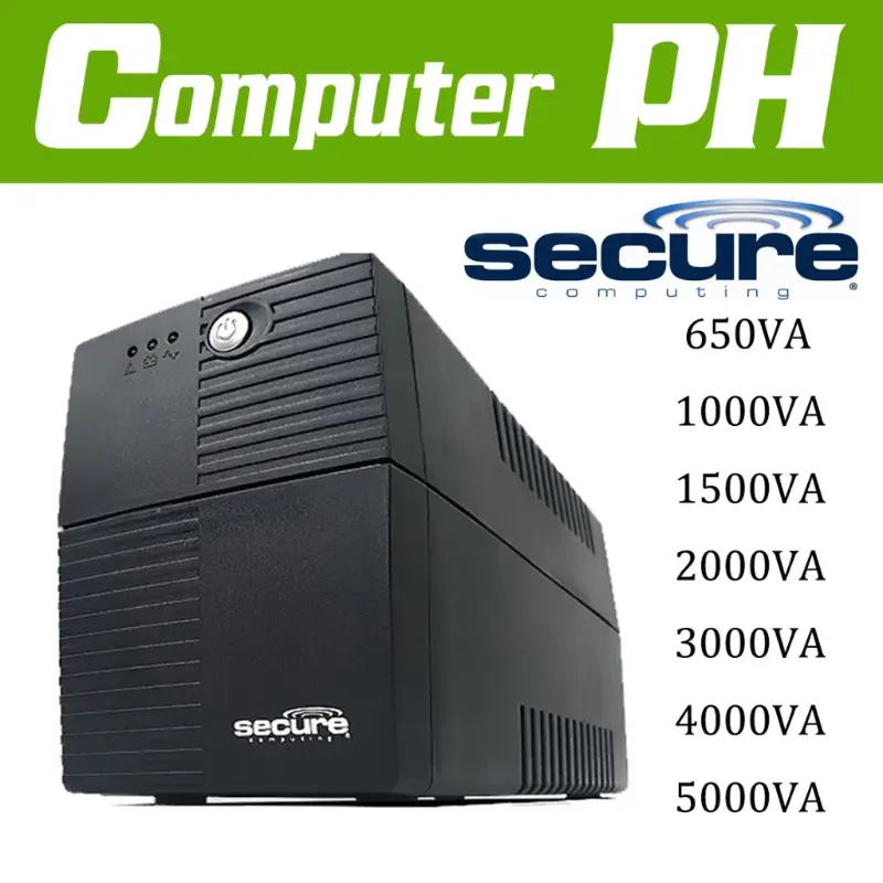 SECURE UPS 650VA/1000VA/1500VA/2000VA/3000VA/5000VA Uninterruptible Power Supply For PC Laptop
