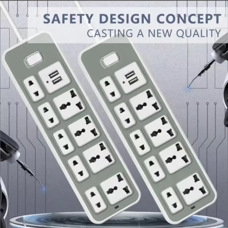 Extension Outlet Socket Plug with Switch Usb Cable Power Supply Power Board Socket Line Equipment