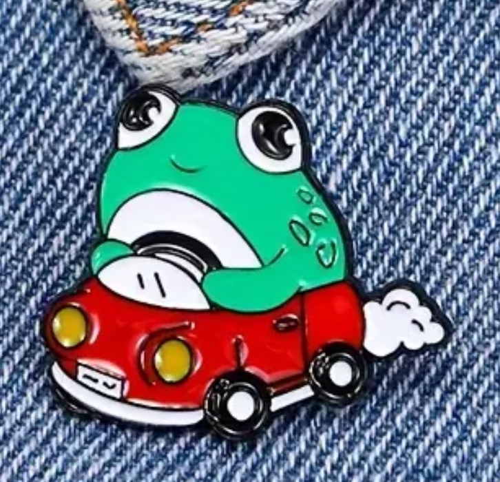 Rana en Carro Kawaii