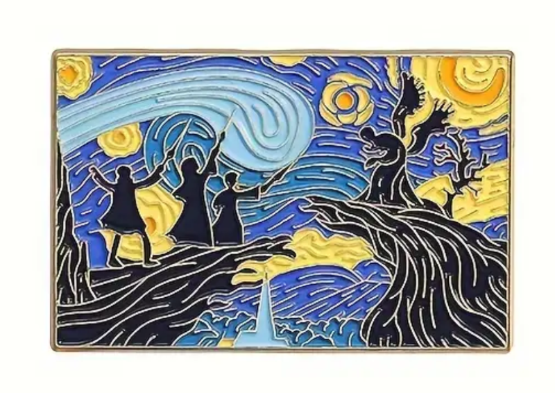 Harry Potter Magos / pintado tipo noche estrellada