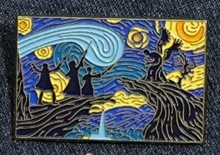 Harry Potter Magos / pintado tipo noche estrellada