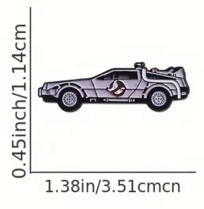 Delorean con logo Cazafantasmas