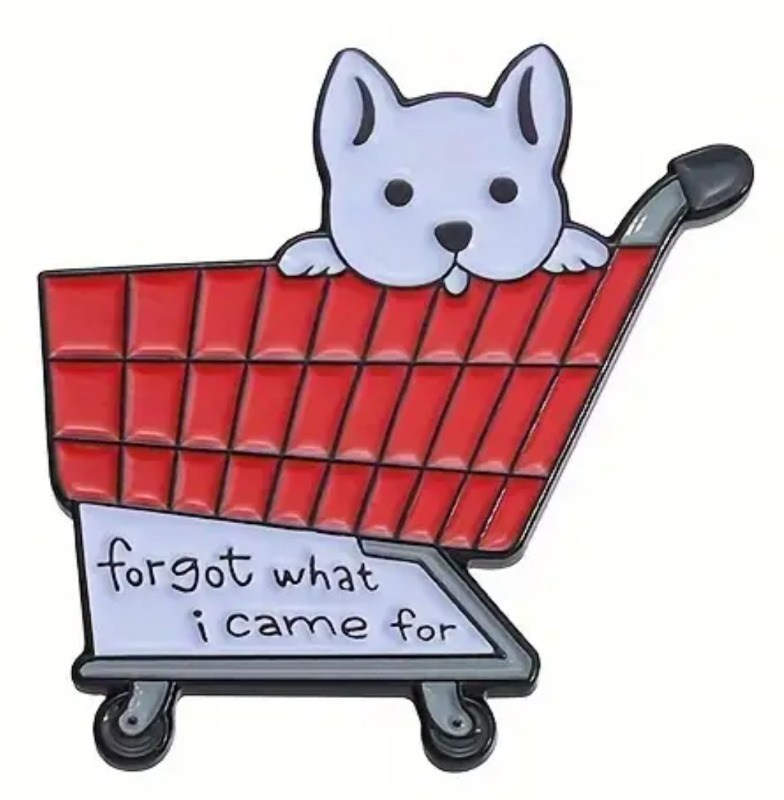 Perro en carrito supermercado / Olvide a que Venia