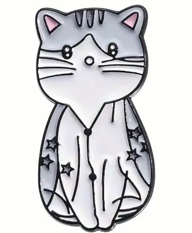 Gato con capa de estrellas