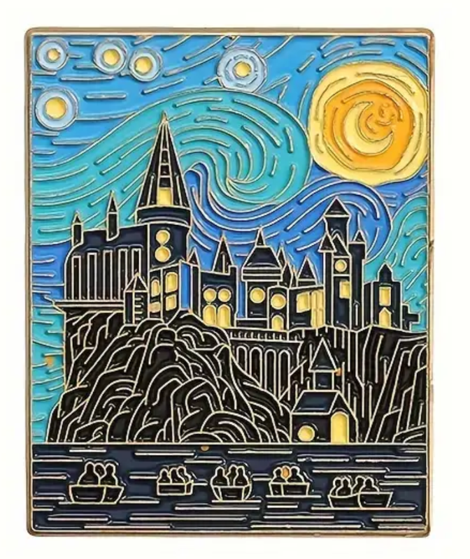 Harry Potter Castillo de Howarts / pintado tipo noche estrellada