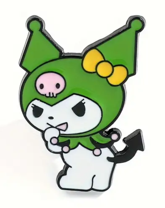 Hello Kitty Kuromi verde