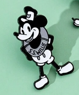Mickey Mouse Marino Retro Blanco y Negro
