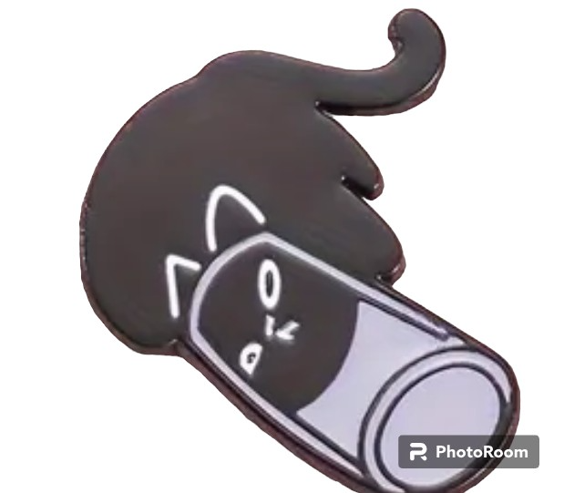 Gato cabeza en vaso Gris