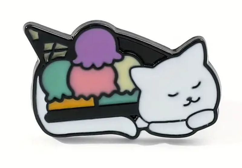Gato con nieve