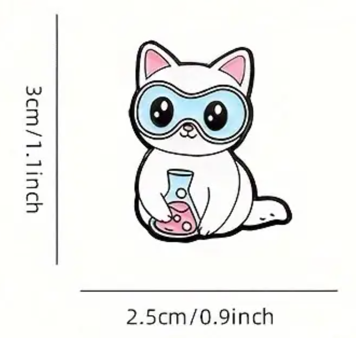 Gato Cientifico con Matraz