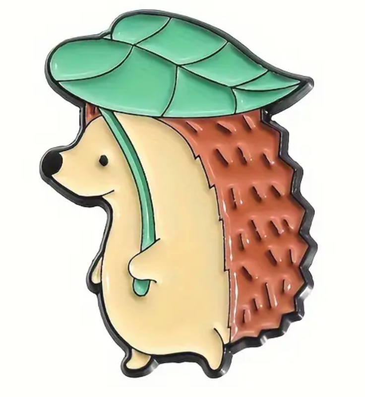 Erizo con sombrilla de Hoja