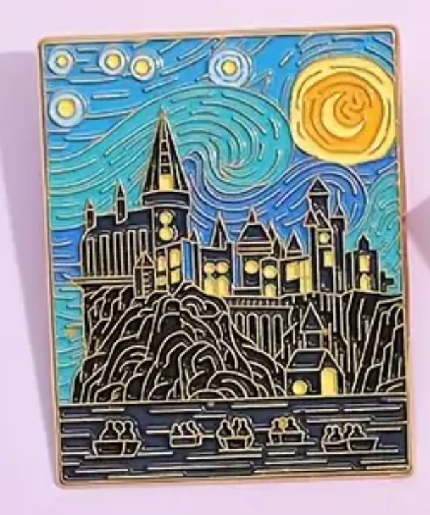 Harry Potter Castillo de Howarts / pintado tipo noche estrellada